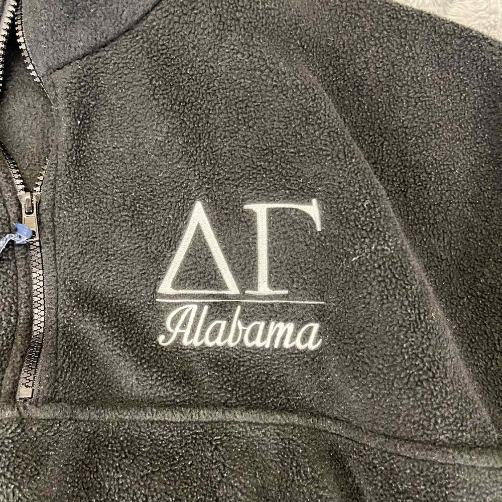 Delta Gamma Alabama Women’s Large Black Fleece Pullover Colorado Clothing Cozy - Picture 5 of 7